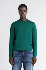 MAGLIA GIROCOLLO IN VISCOSA NYLON VERDONE