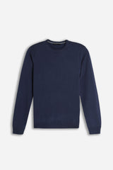 MAGLIA GIROCOLLO BASIC BLEU