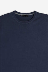 MAGLIA GIROCOLLO BASIC BLEU