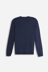MAGLIA GIROCOLLO BASIC BLEU