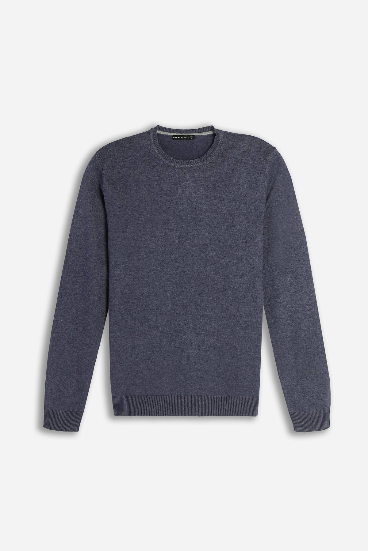 MAGLIA GIROCOLLO BASIC M-DENIM