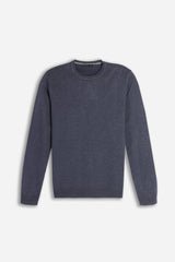 MAGLIA GIROCOLLO BASIC M-DENIM