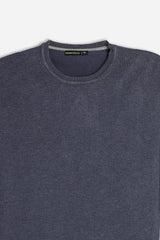 MAGLIA GIROCOLLO BASIC M-DENIM
