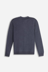 MAGLIA GIROCOLLO BASIC M-DENIM