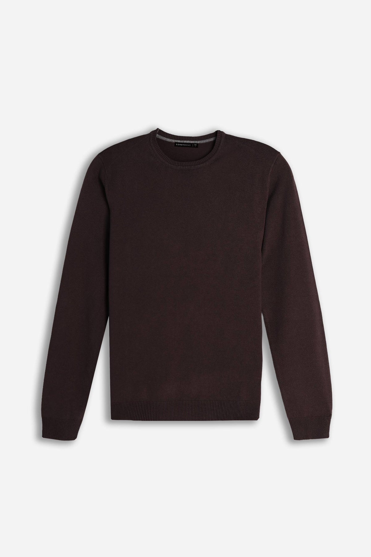 MAGLIA GIROCOLLO BASIC MORO