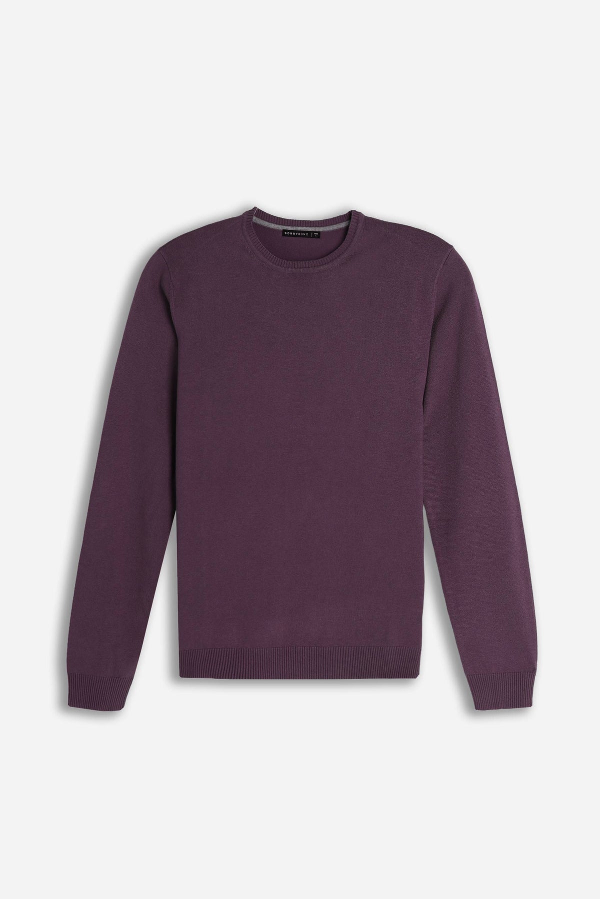 MAGLIA GIROCOLLO BASIC PRUGNA