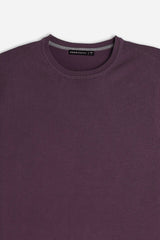 MAGLIA GIROCOLLO BASIC PRUGNA