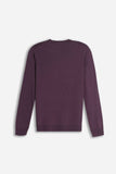 MAGLIA GIROCOLLO BASIC PRUGNA