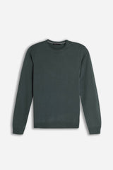 MAGLIA GIROCOLLO BASIC VERDE BOSCO