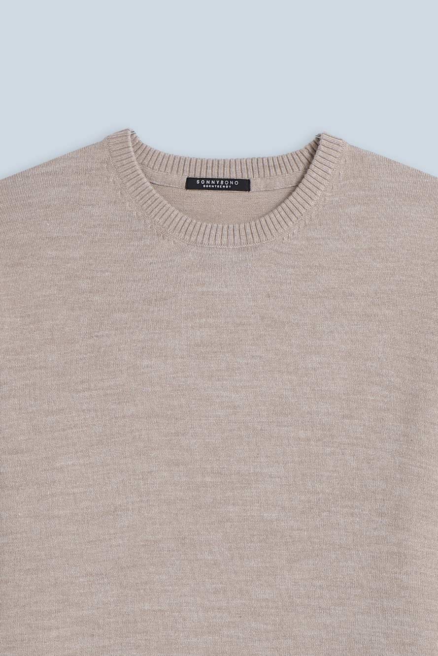 MAGLIA GIROCOLLO CASHMERE LIKE M-BEIGE