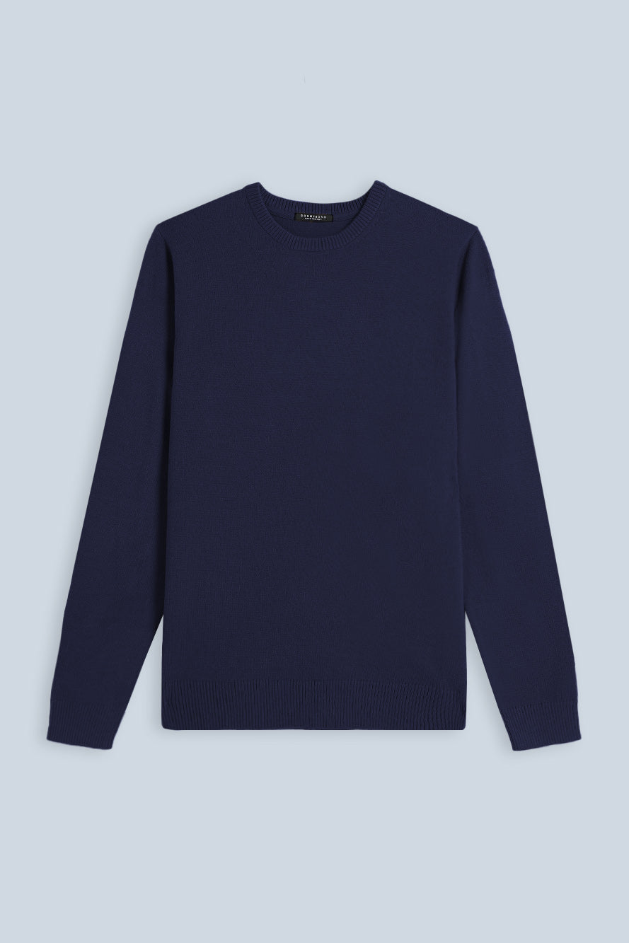 MAGLIA GIROCOLLO CASHMERE LIKE BLEU