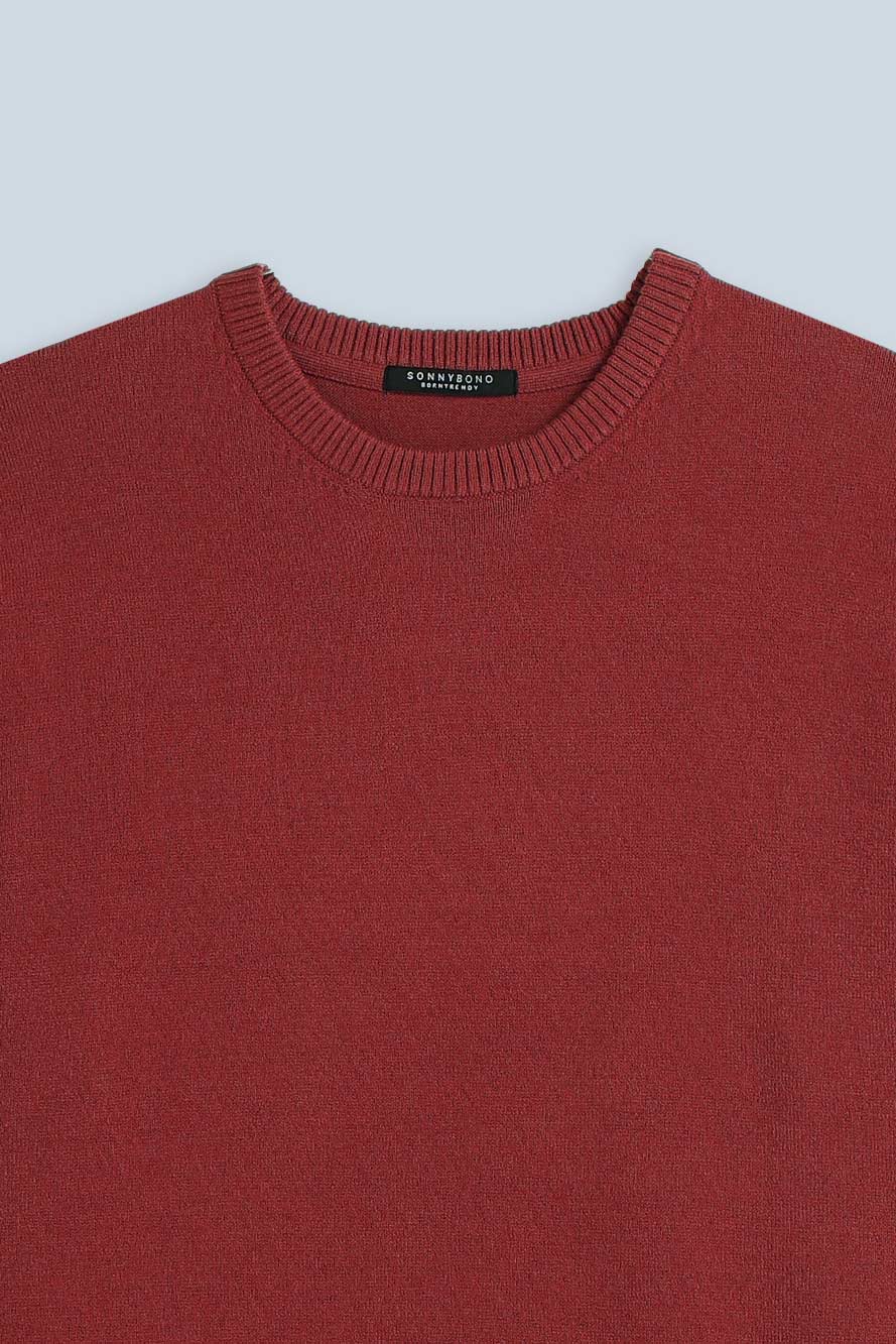 MAGLIA GIROCOLLO CASHMERE LIKE RUBINO