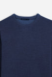 MAGLIA GIROCOLLO CASHMERE LIKE DENIM - Sonnybono
