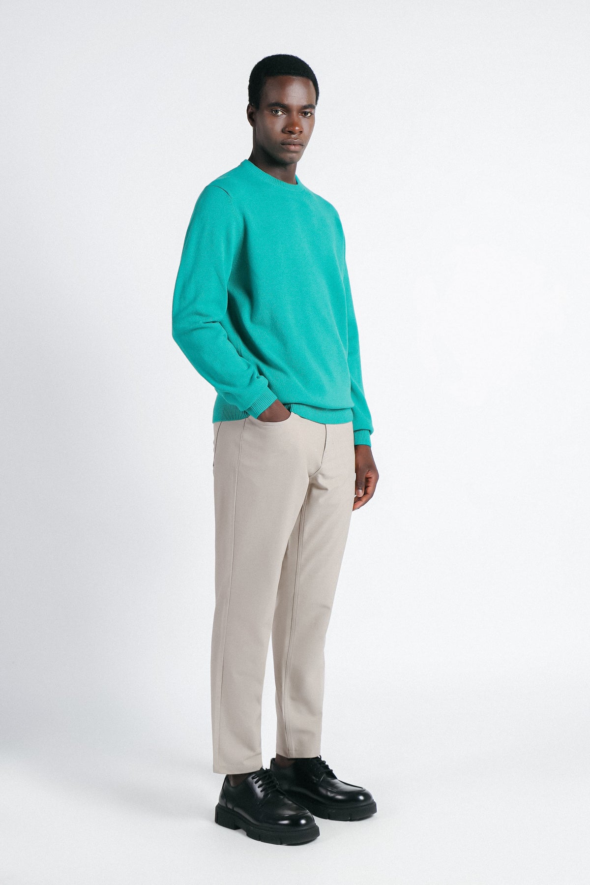 MAGLIA GIROCOLLO CASHMERE LIKE VERDE SMERALDO