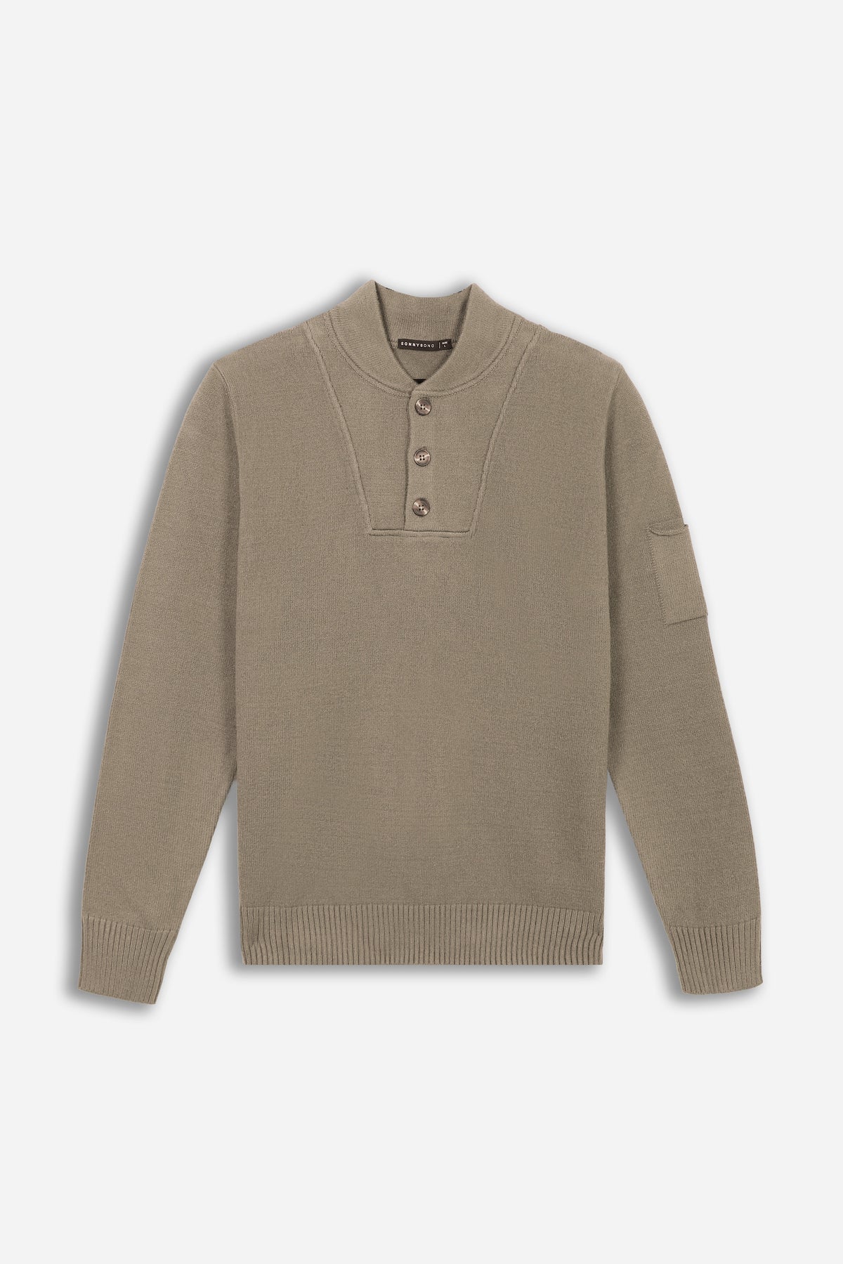 MAGLIA CON COLLO CON BOTTONI SASSO