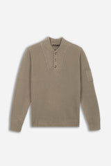 MAGLIA CON COLLO CON BOTTONI SASSO