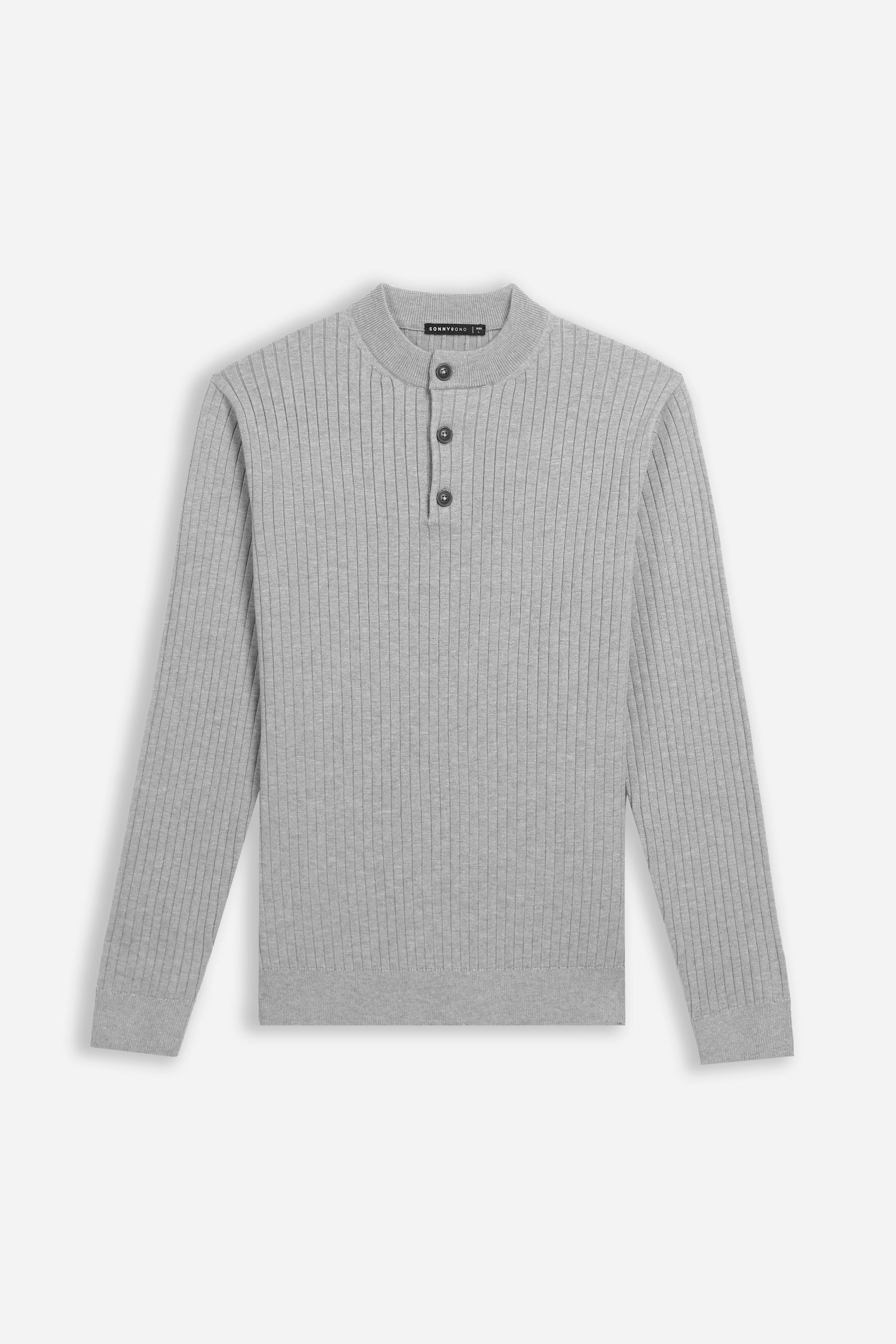 MAGLIA SERAFINO A COSTE GRIGIO CHIARO