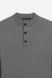 MAGLIA SERAFINO A COSTE GRIGIO MEDIO