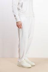 PANTALONE FELPA CON COULISSE AL FONDO BIANCO