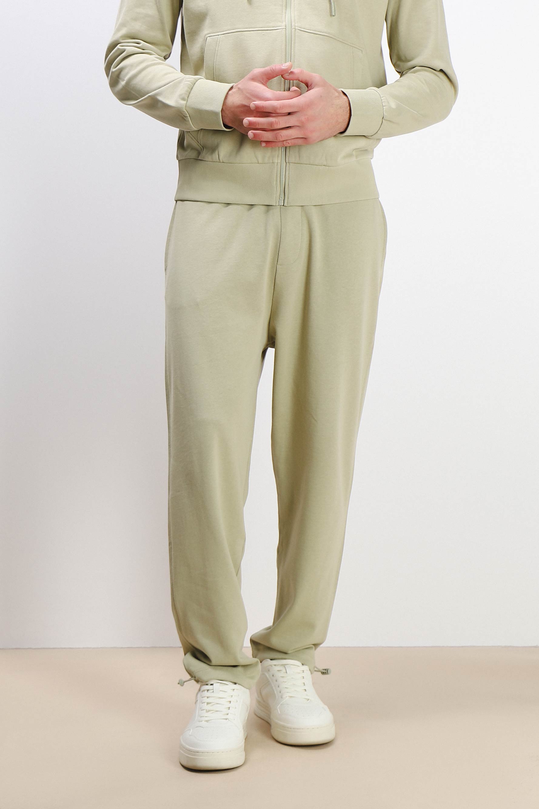 PANTALONE FELPA CON COULISSE AL FONDO KAKI