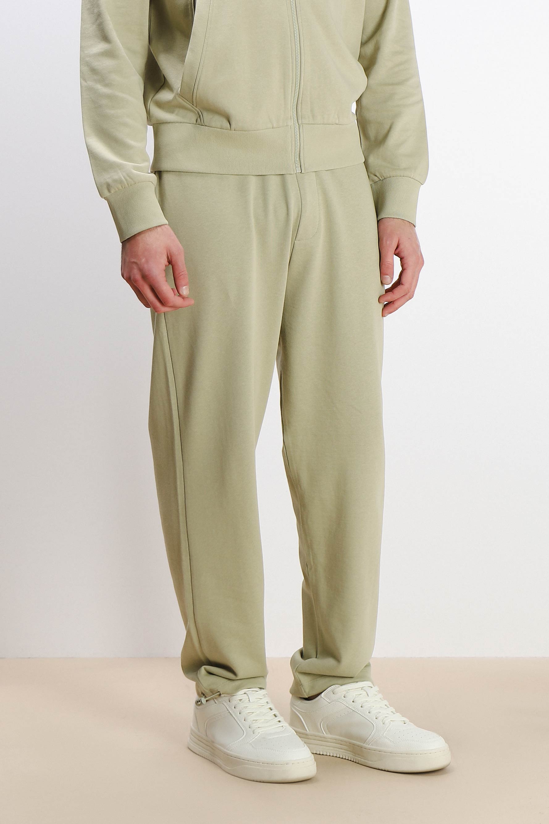 PANTALONE FELPA CON COULISSE AL FONDO KAKI