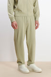 PANTALONE FELPA CON COULISSE AL FONDO KAKI