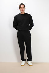 PANTALONE FELPA CON COULISSE AL FONDO NERO