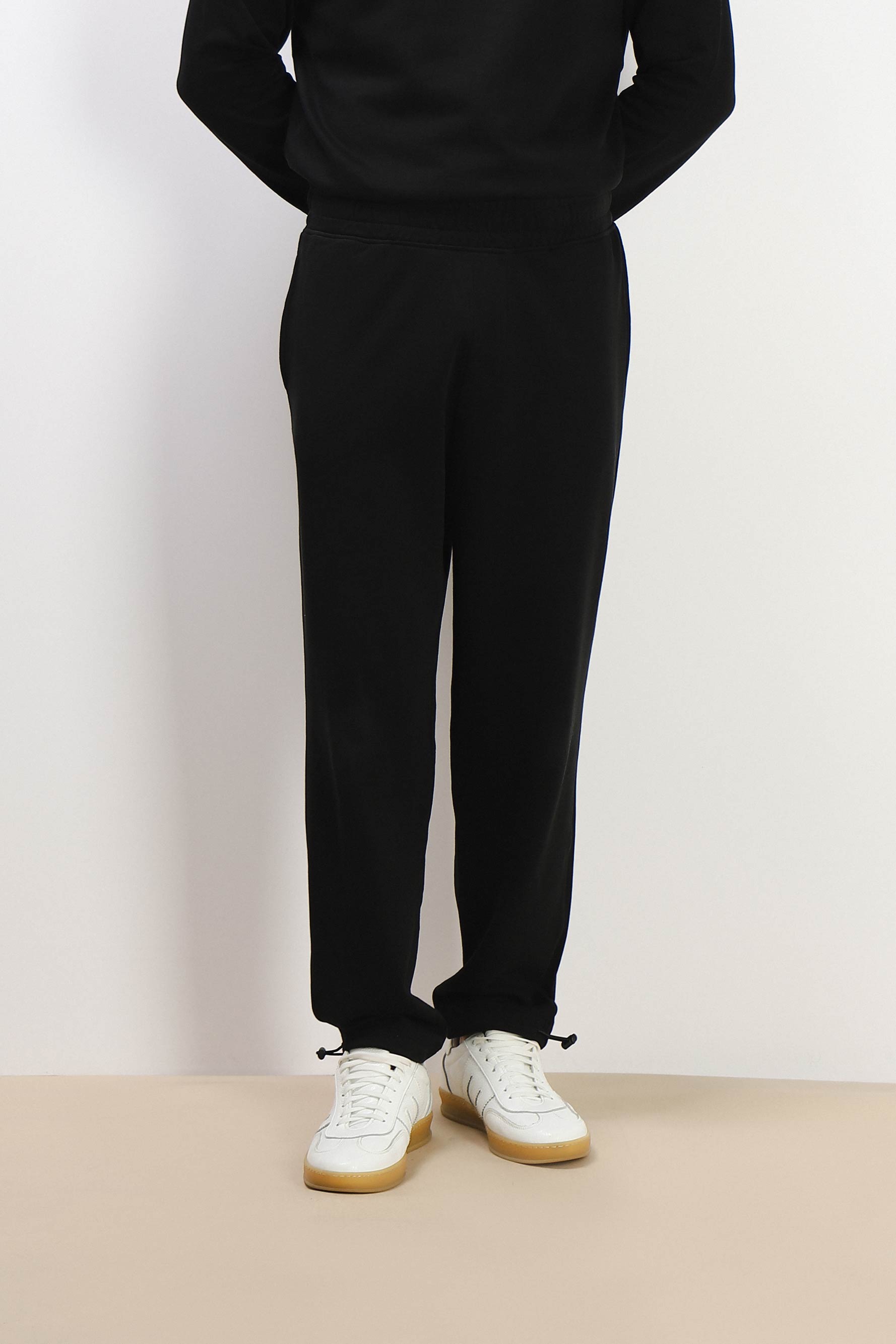 PANTALONE FELPA CON COULISSE AL FONDO NERO