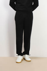 PANTALONE FELPA CON COULISSE AL FONDO NERO