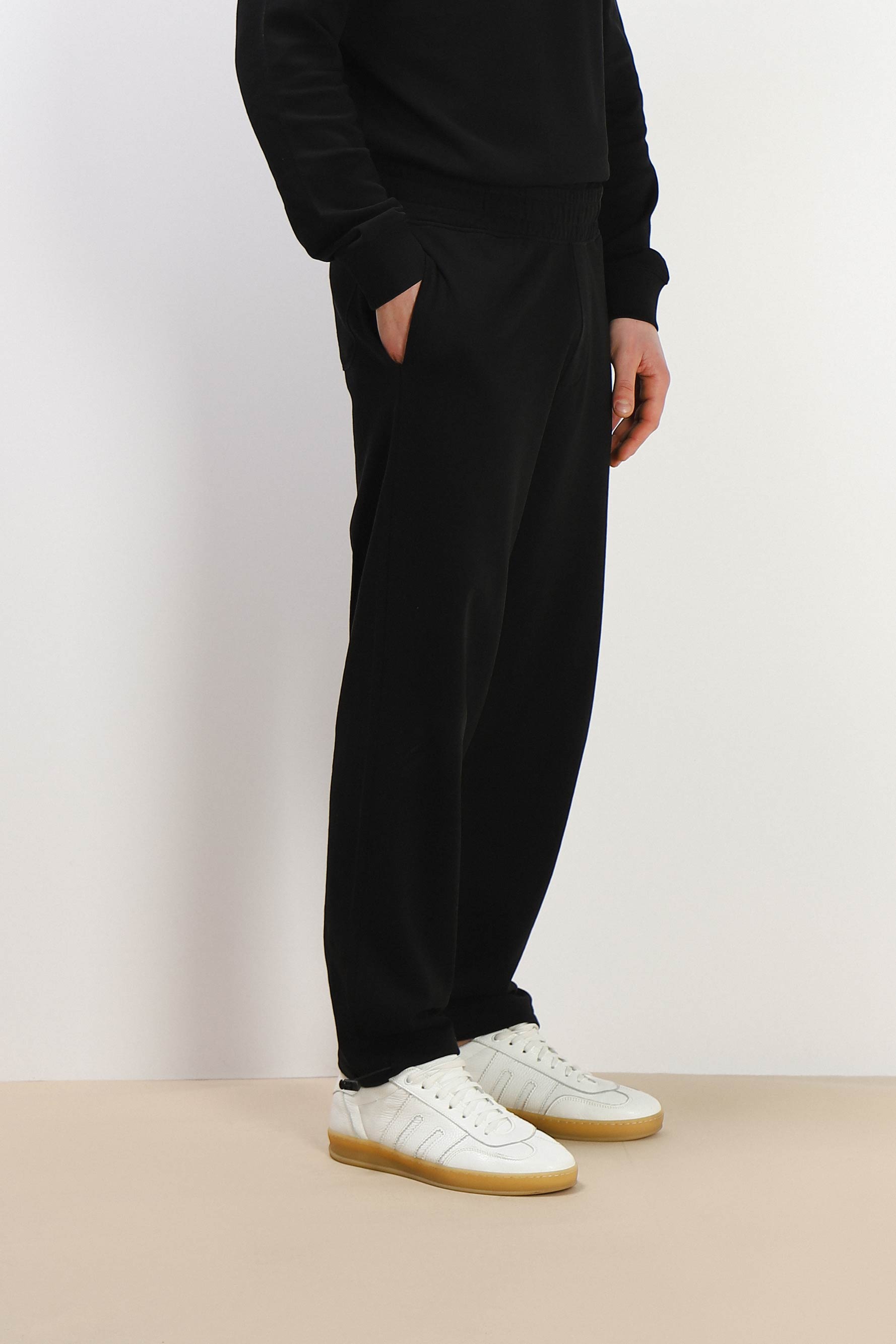 PANTALONE FELPA CON COULISSE AL FONDO NERO