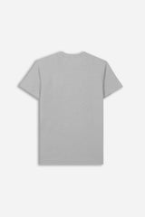 T-SHIRT GIROCOLLO SLUB TASCHINO GRIGIO CHIARO