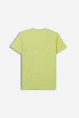 T-SHIRT GIROCOLLO SLUB TASCHINO LIME