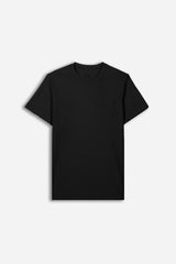 T-SHIRT GIROCOLLO SLUB TASCHINO NERO