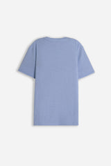 T-SHIRT GIROCOLLO SLUB  CON TASCHINO AVION