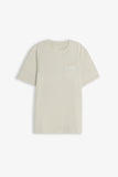 T-SHIRT GIROCOLLO SLUB  CON TASCHINO BEIGE CHIARO