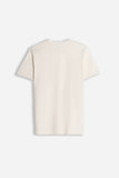 T-SHIRT GIROCOLLO SLUB  CON TASCHINO GESSO