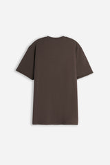 T-SHIRT GIROCOLLO SLUB  CON TASCHINO MORO