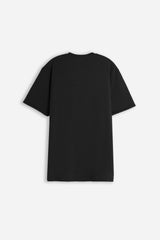 T-SHIRT GIROCOLLO SLUB  CON TASCHINO NERO