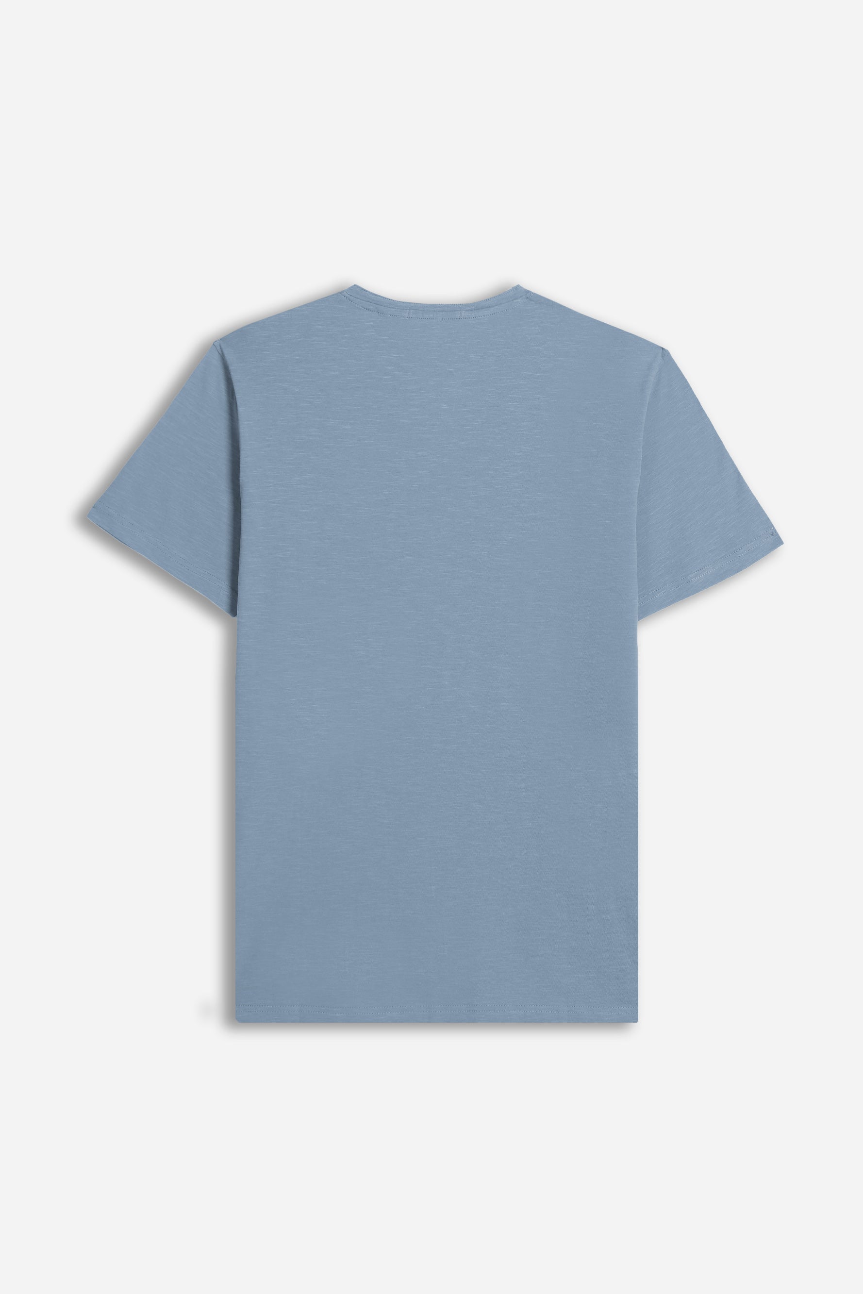 T-SHIRT COLLO A GOCCIA IN SLUB AVION 