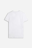 T-SHIRT COLLO A GOCCIA IN SLUB BIANCO 