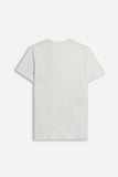 T-SHIRT COLLO A GOCCIA IN SLUB GRIGIO CHIARO 
