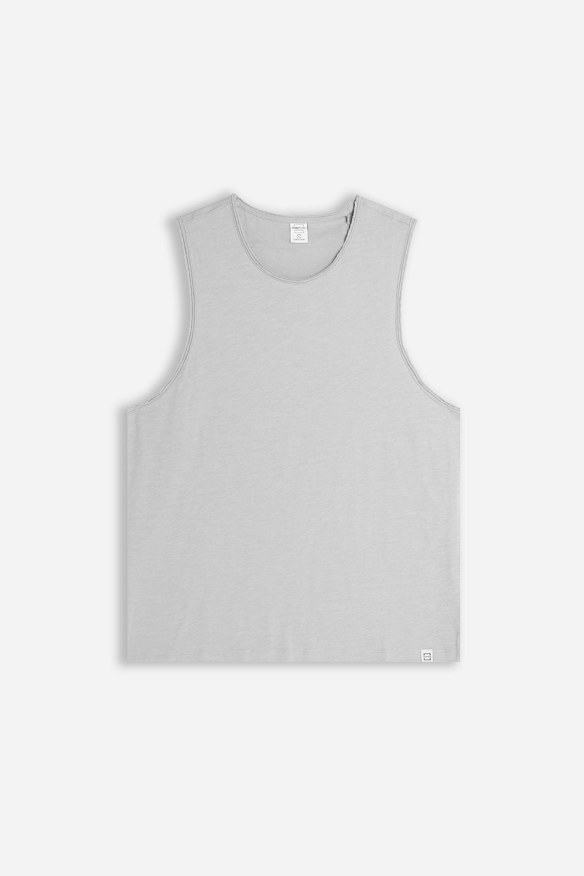 T-SHIRT SMANICATA IN COTONE SLUB GRIGIO GHIACCIO