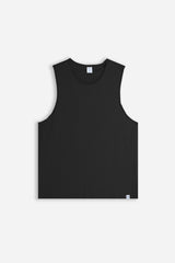 T-SHIRT SMANICATA IN COTONE SLUB NERO