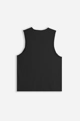 T-SHIRT SMANICATA IN COTONE SLUB NERO