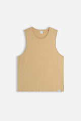 T-SHIRT SMANICATA IN COTONE SLUB SABBIA