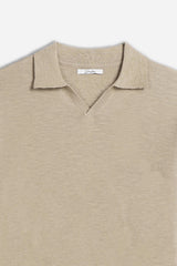 POLO IN MAGLINA FILATO SLUB BEIGE