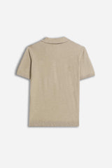 POLO IN MAGLINA FILATO SLUB BEIGE