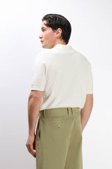 POLO IN MAGLINA FILATO SLUB GESSO