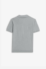 POLO IN MAGLINA FILATO SLUB GRIGIO MEDIO