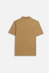 POLO SLUB CON BOTTONI BISCOTTO